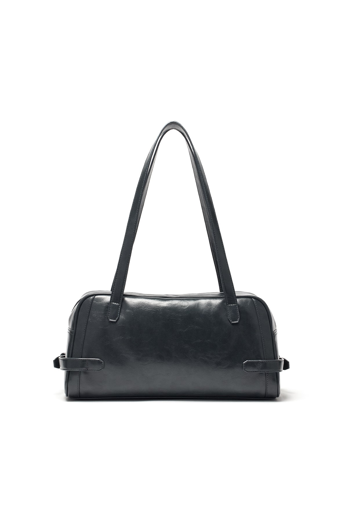 [matinkim] BIKER DETAIL MEDIUM SHOULDER BAG IN CHARCOAL