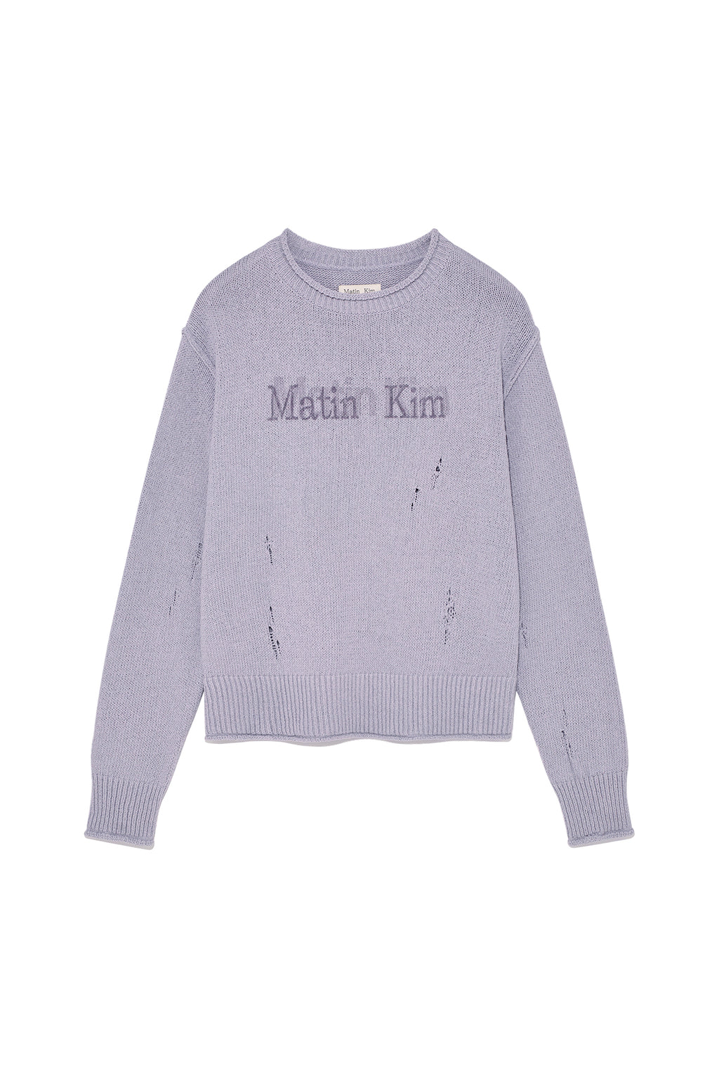 Matinkim Crack Logo Vintage Knit Pullover For Women IN Lilac
