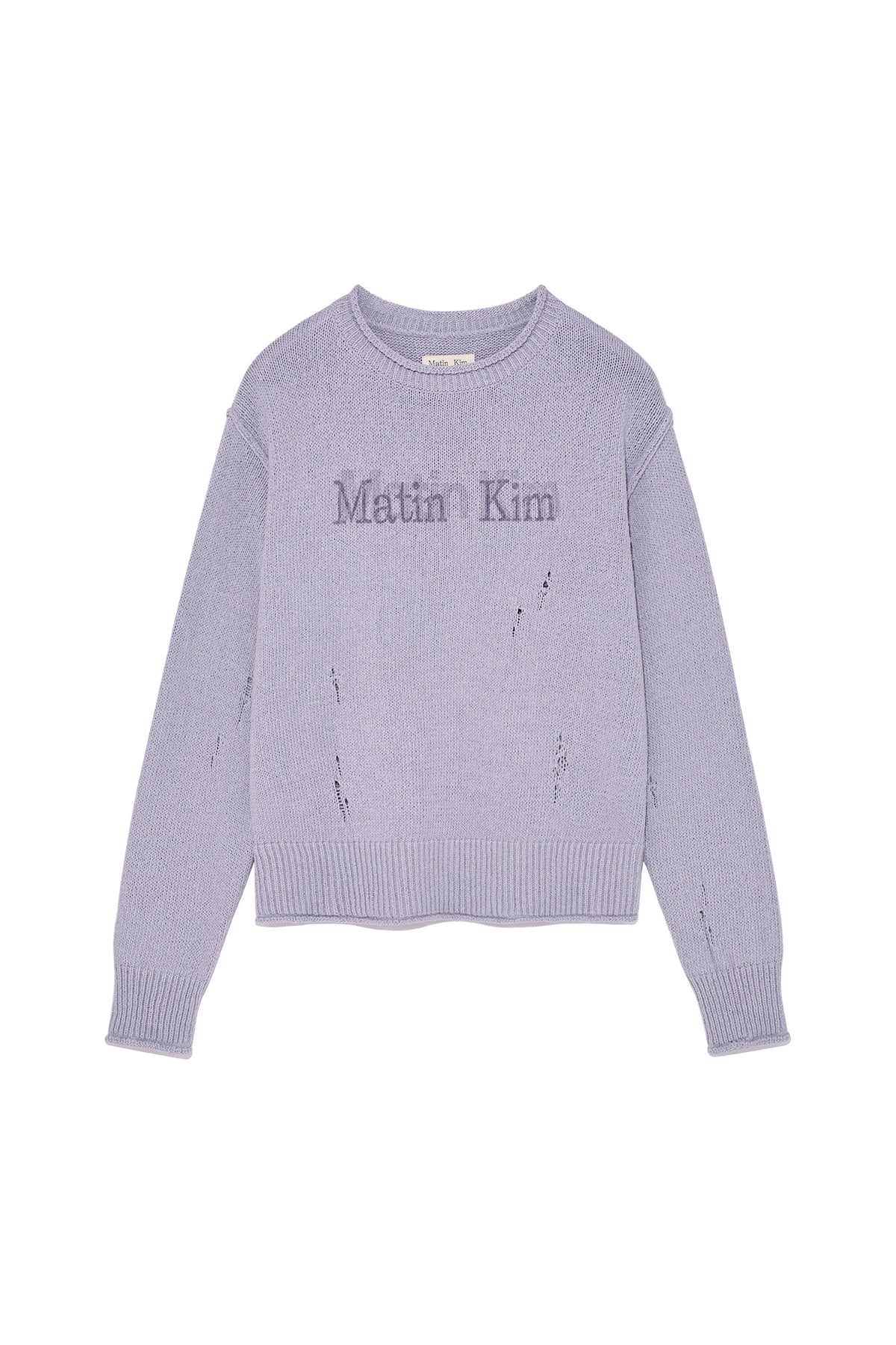 Matinkim Crack Logo Vintage Knit Pullover For Women IN Lilac