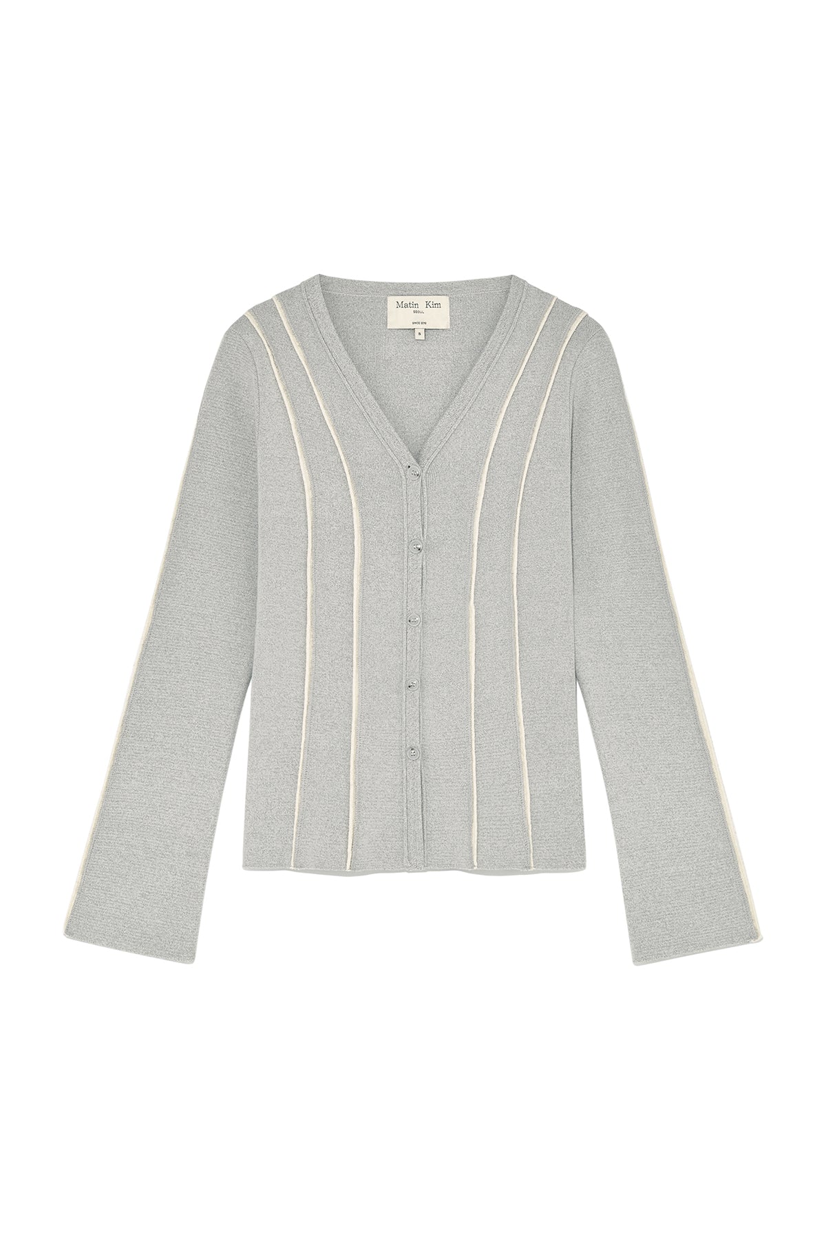 Matinkim Cut Line Slim Cardigan IN Grey