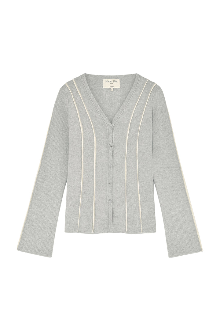 Matinkim Cut Line Slim Cardigan IN Grey