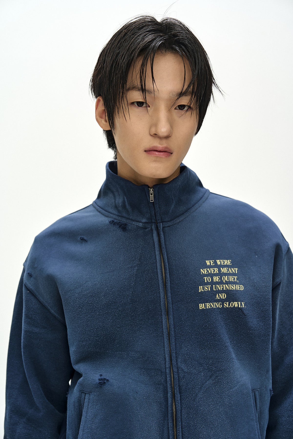 Andersson Bell Frame High-Neck Zip UP
