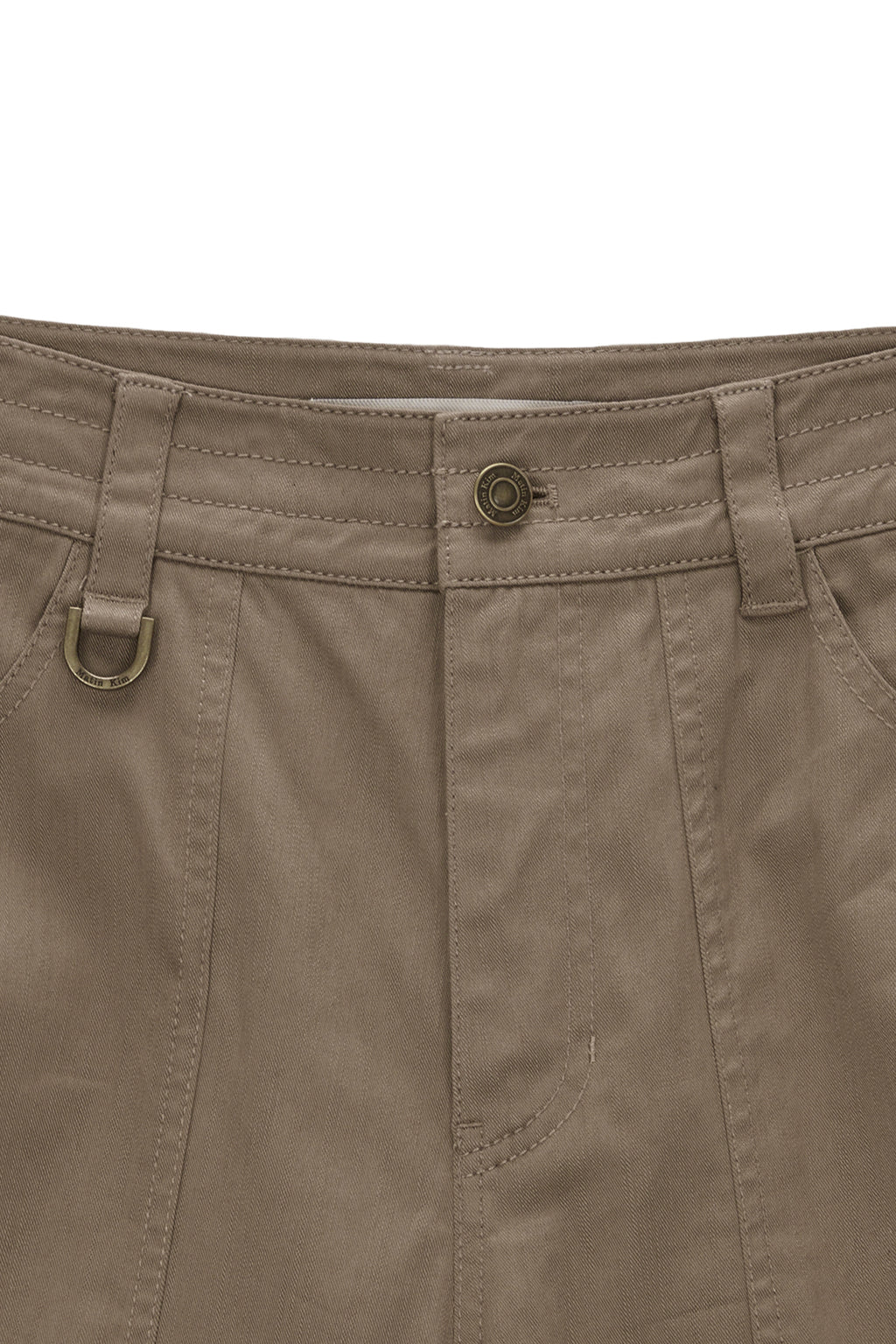 Matinkim Knee Big Pocket Cotton Pants IN Khaki Brown