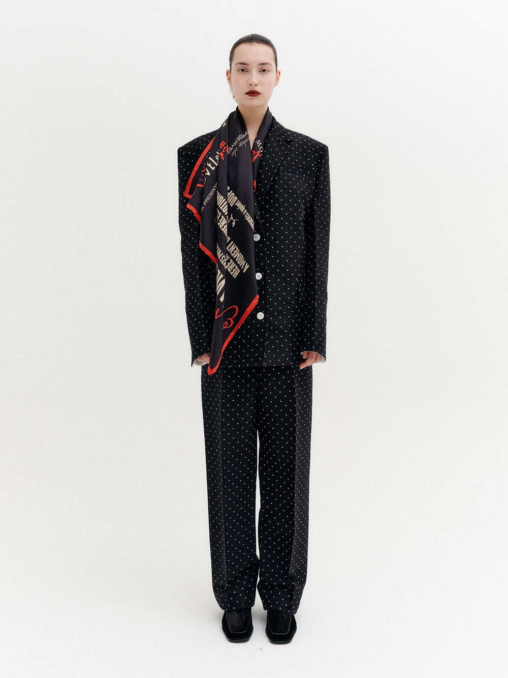 EENK Polka Dot Single Jacket - Black