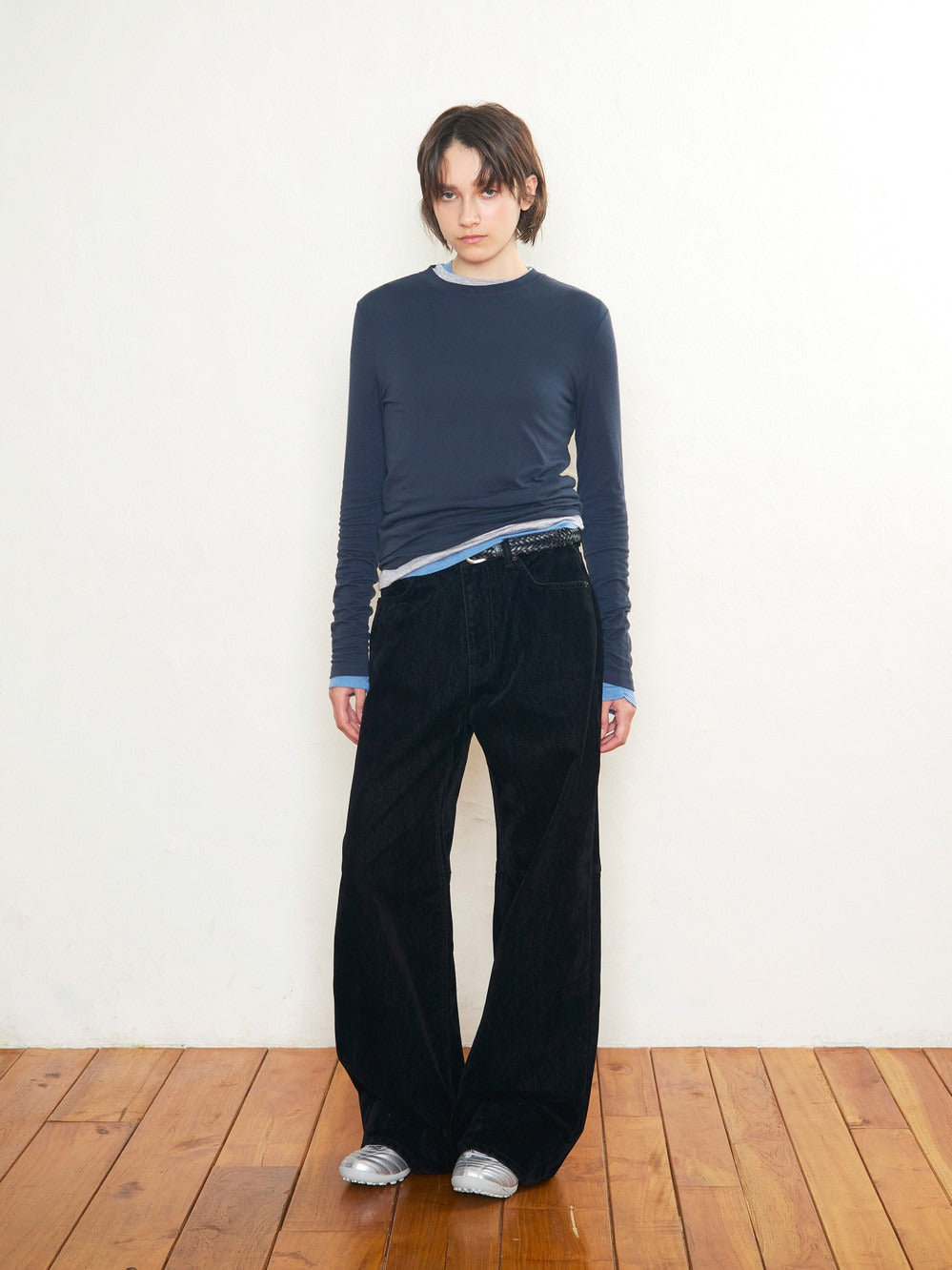 Low Classic Lc Wool Jersey T-Shirt - Navy