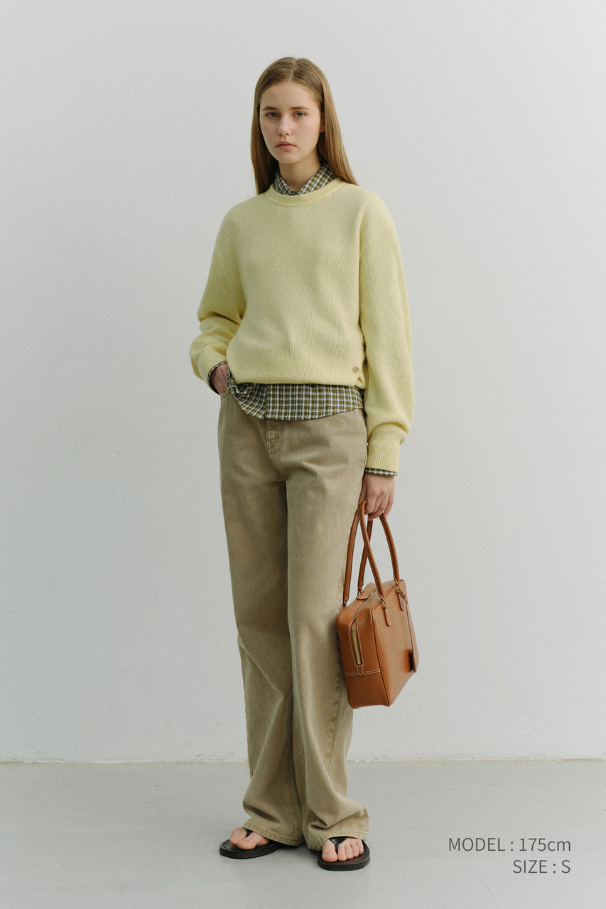 Dunst Relaxed Wide Jeans Dyed Sand Beige