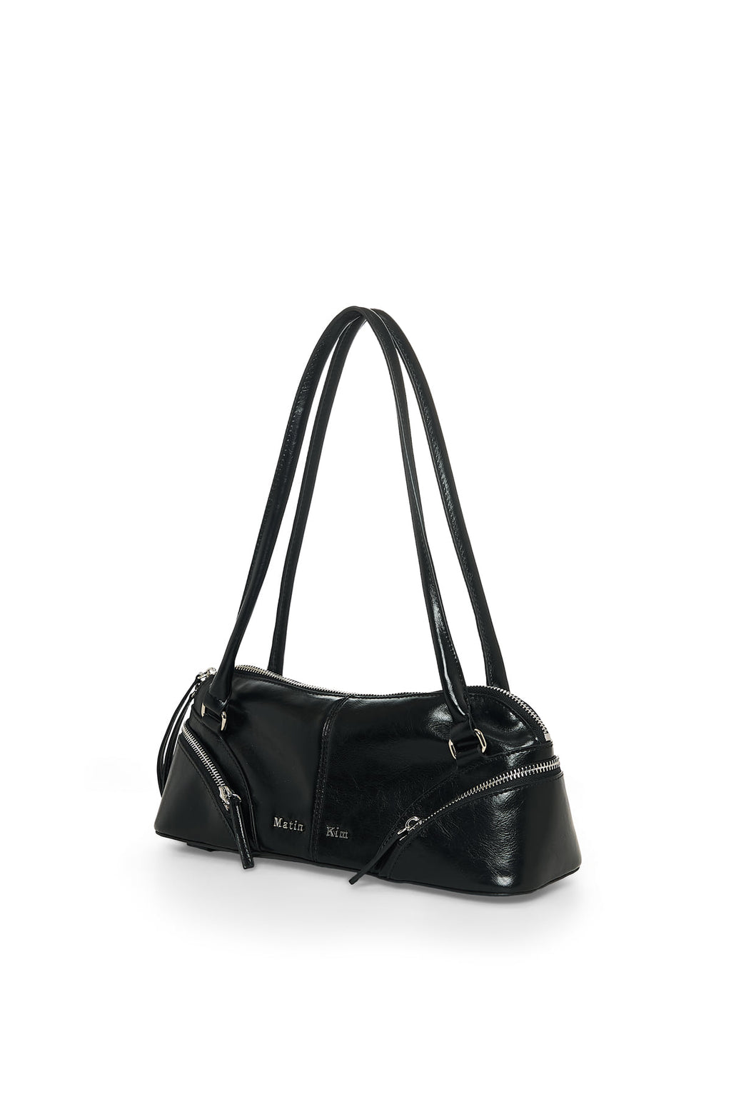 [matinkim] Curve Zip Baguette Bag IN Black