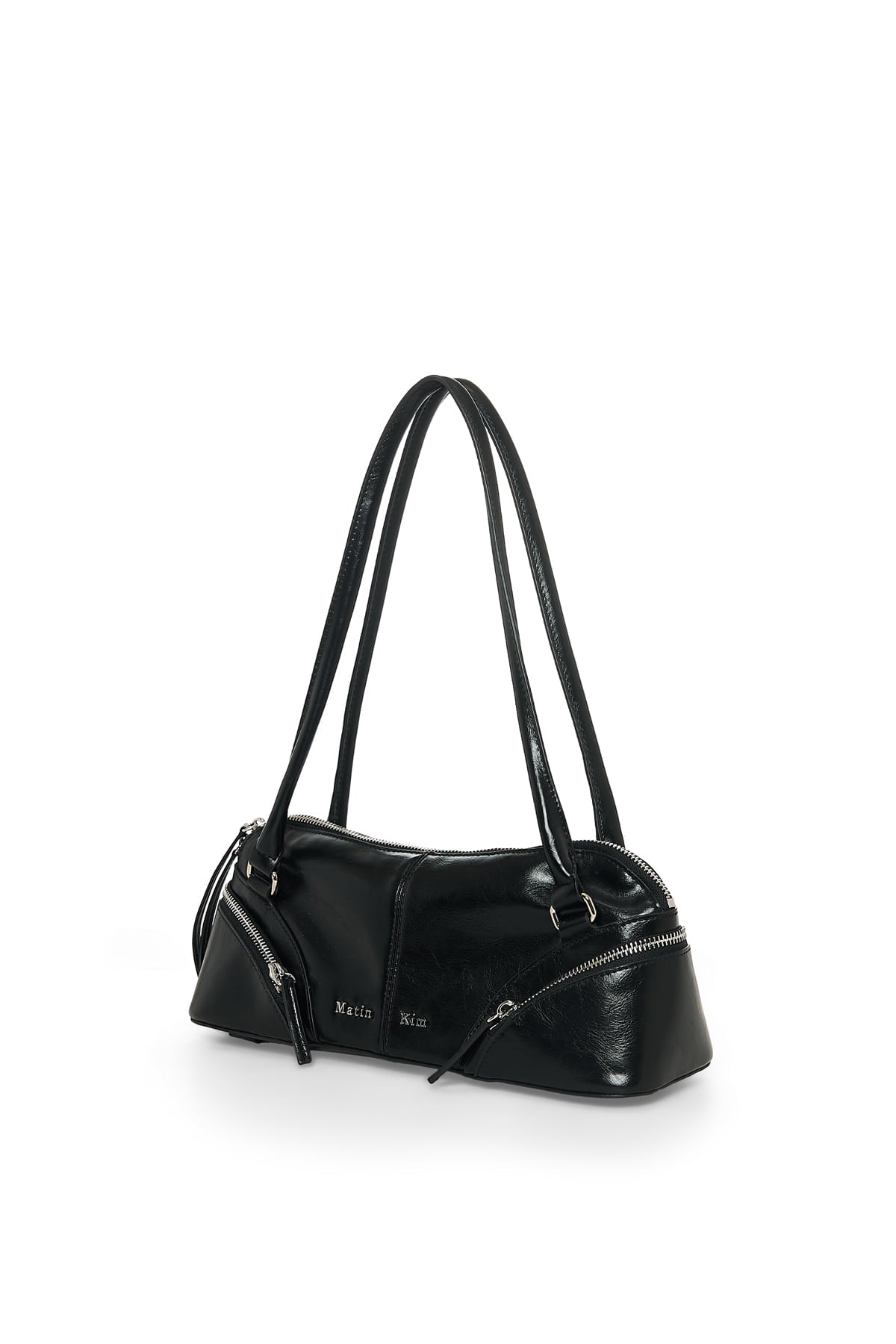[matinkim] Curve Zip Baguette Bag IN Black