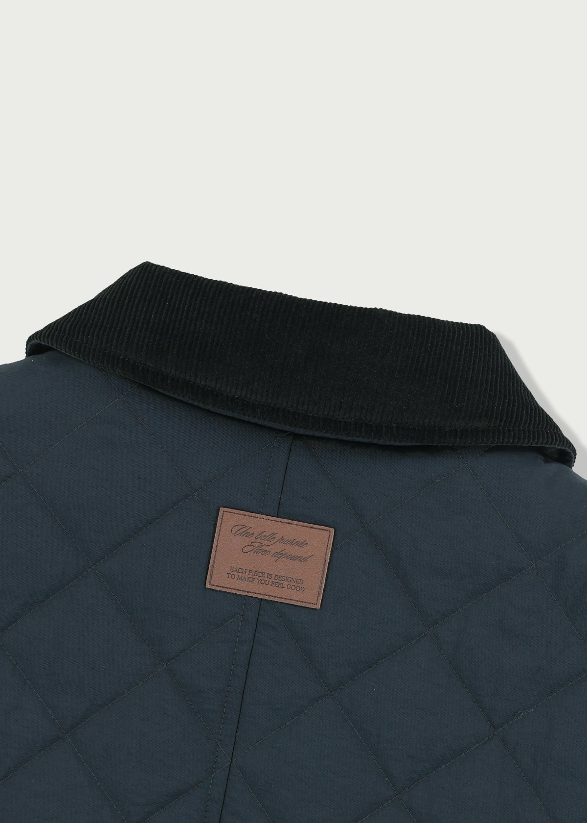 Depound diamond quilted short jacket - dark navy