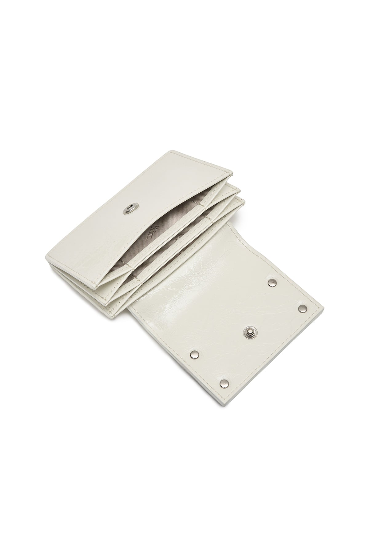 Matinkim Glazed Accordion Wallet IN White
