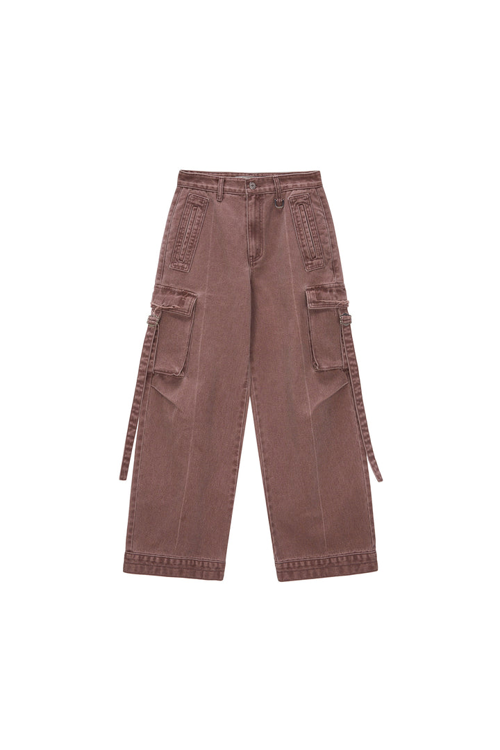 Matinkim Color Dying Cargo Pants IN Indian Pink