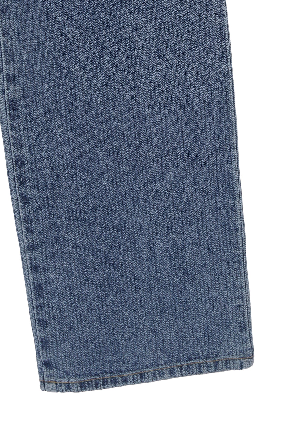 [matinkim] KNEE POINT STRIPE DENIM PANTS IN BLUE