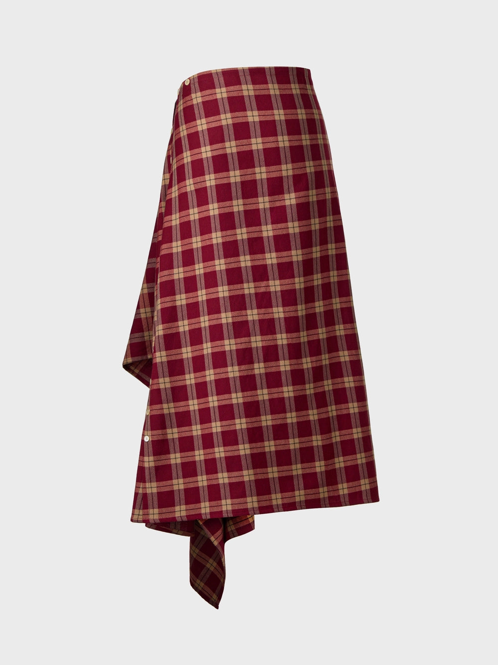 EENK Side Button Convertible Skirt - Red