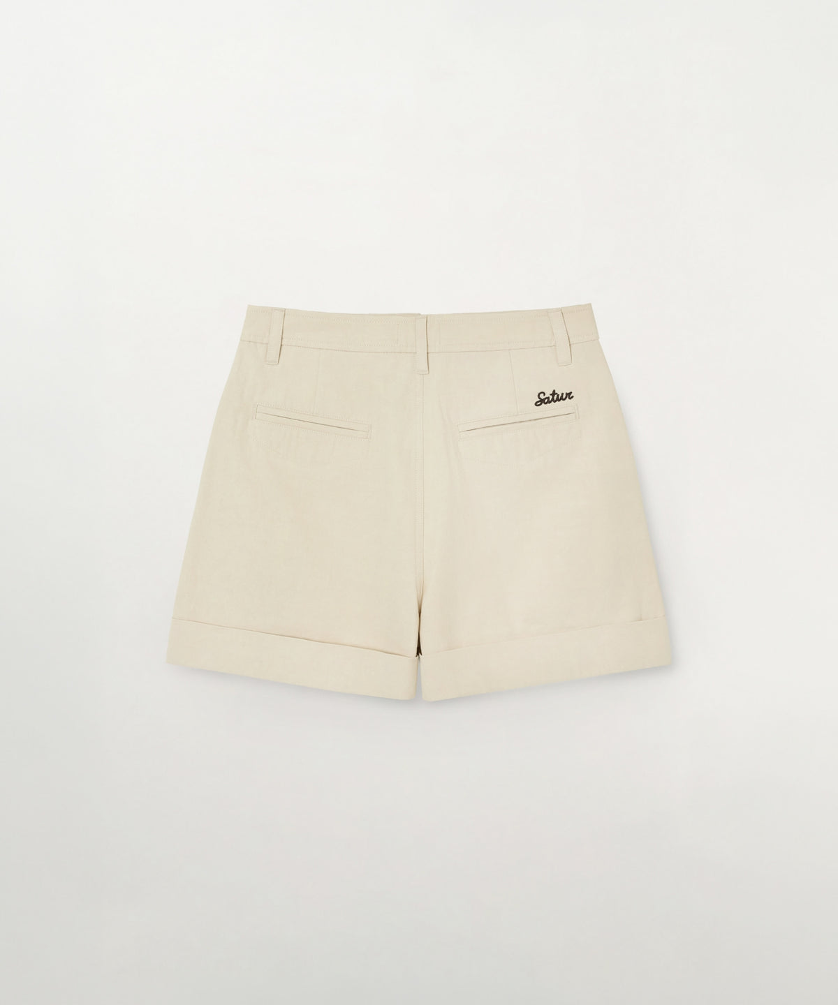 Satur (W) Pocket Cotton Chino Shorts - Beige