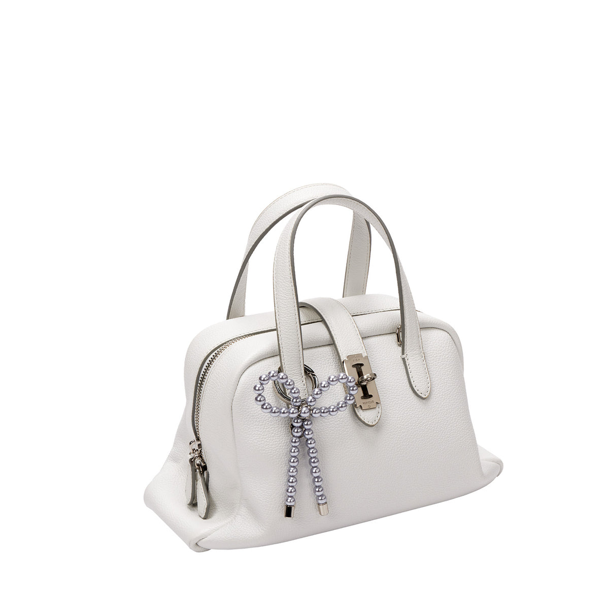 Vunque Pearl Ribbon Charm Grey