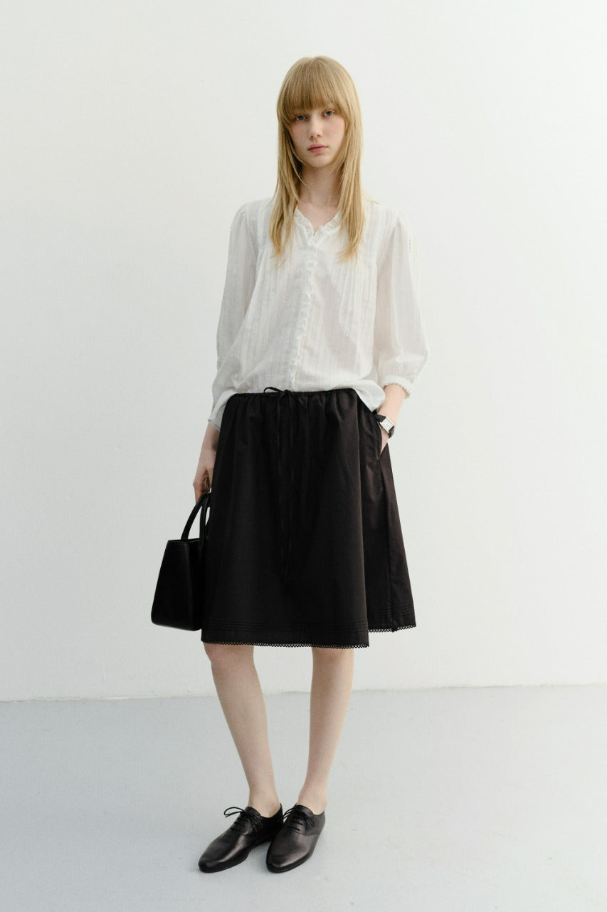 Dunst Jane Frill Blouse White