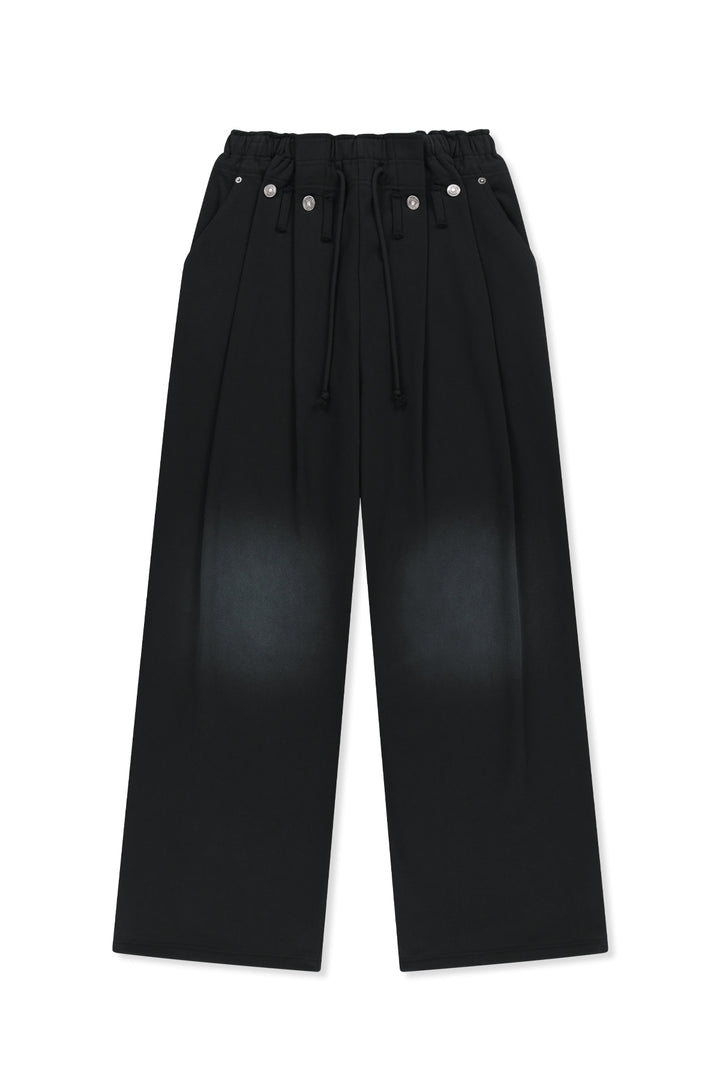 Matinkim Snap Tuck Washed Sweatpants In Black