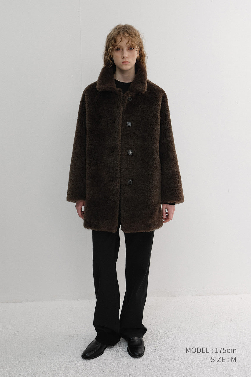 Dunst Fluffy Fur Jacket Brown