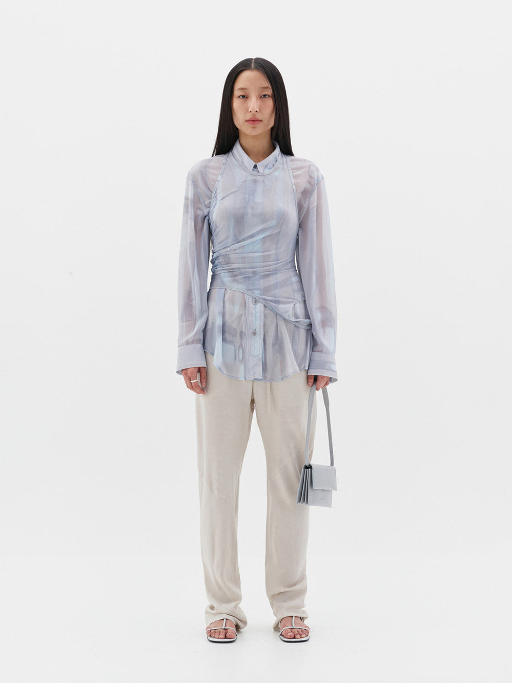 Low Classic See-Through Print Shirt Print Shirt
