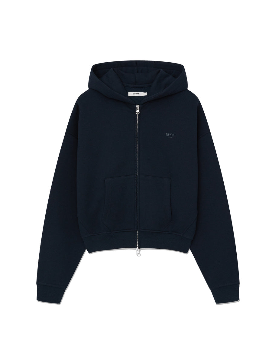 GLOWNY G Warm Core Zip Hoodie (Navy)