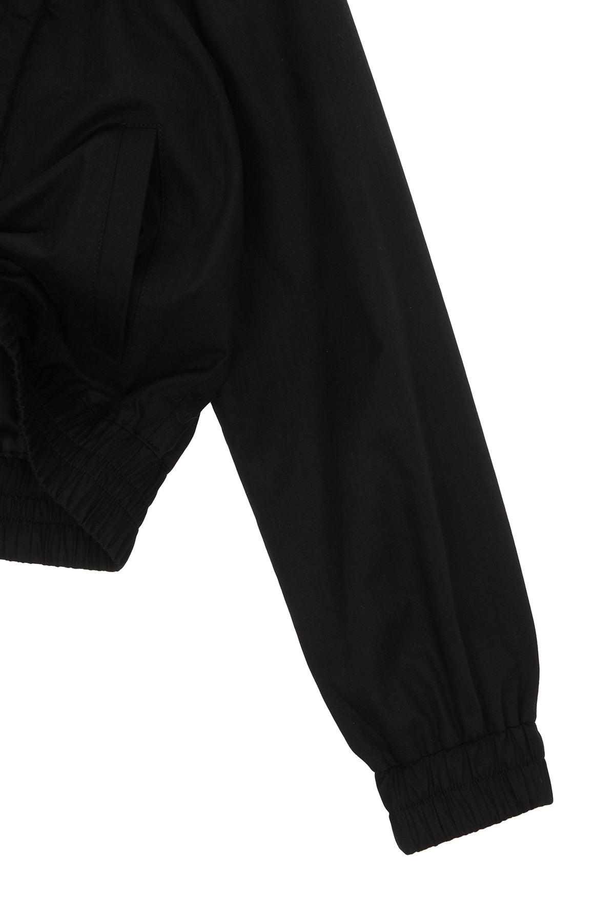 Matinkim Curvy String Crop Blouson IN Black