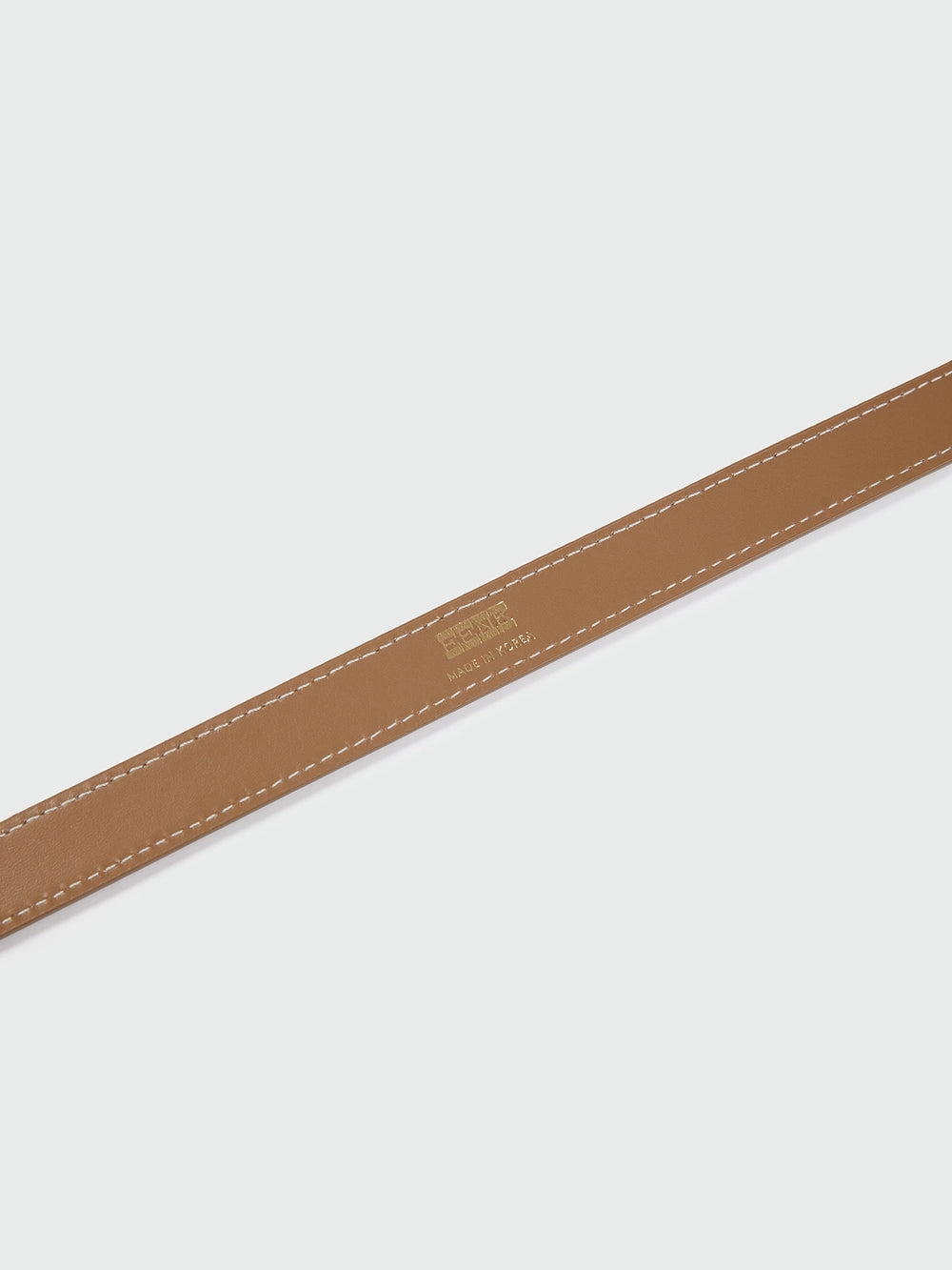 EENK Logo Detail Buckle Belt - Camel