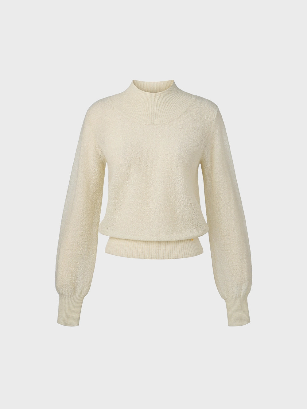 EENK Sheer Long Sleeve Knitwear Top - Cream