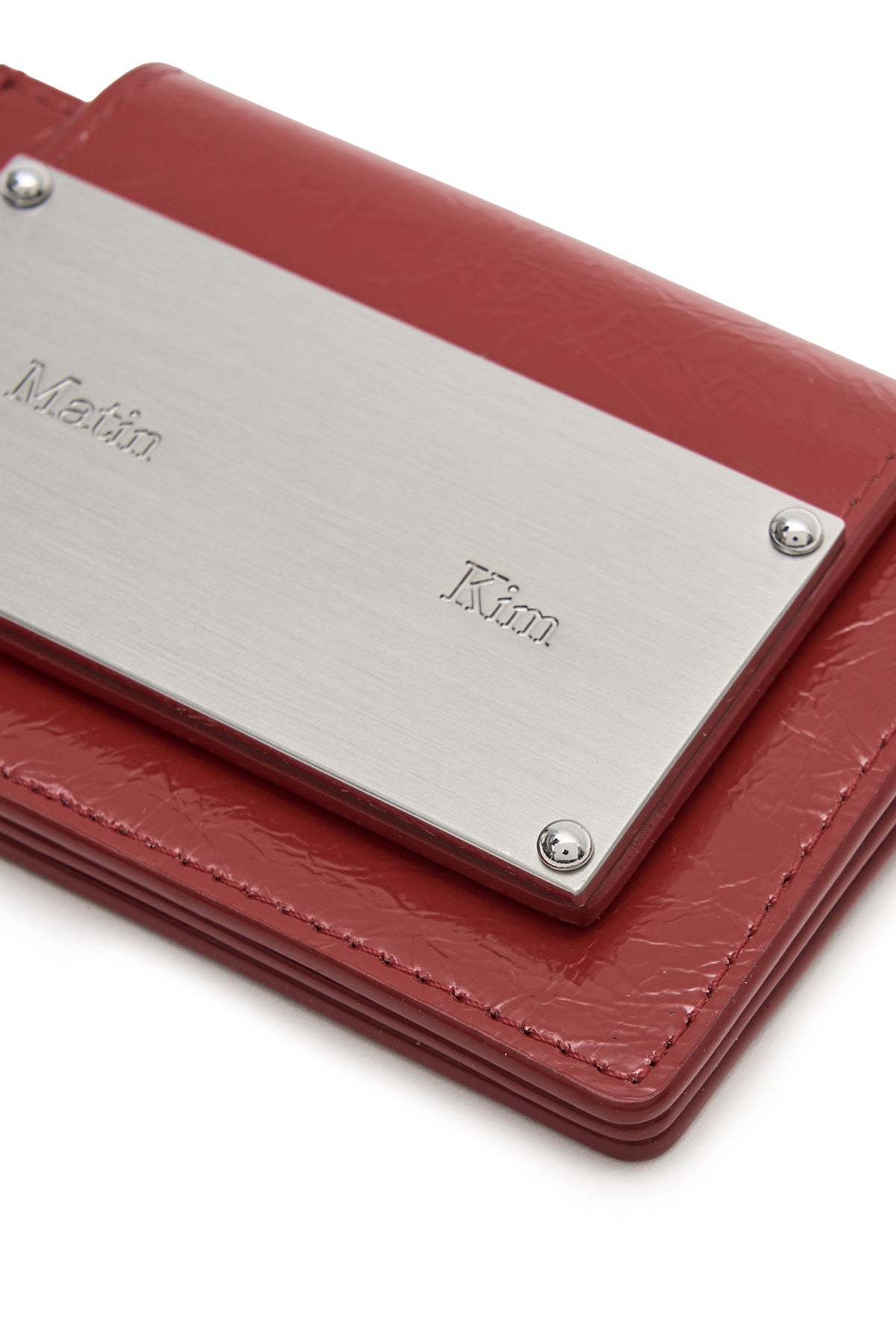Matinkim Glazed Accordion Wallet IN Red