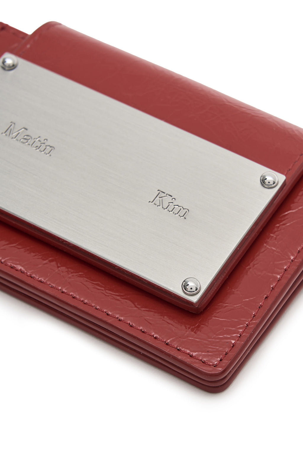 Matinkim Glazed Accordion Wallet IN Red