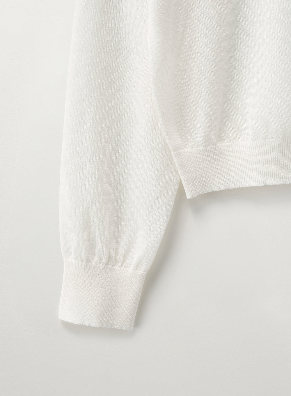 [satur] (W) Sheer Linen Long Sleeve Cardigan - Cream