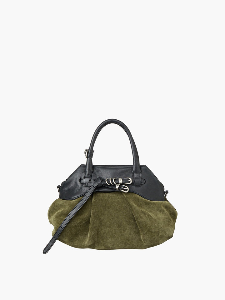 Margesherwood Soft Grandma Layered Mini Bag dark olive suede
