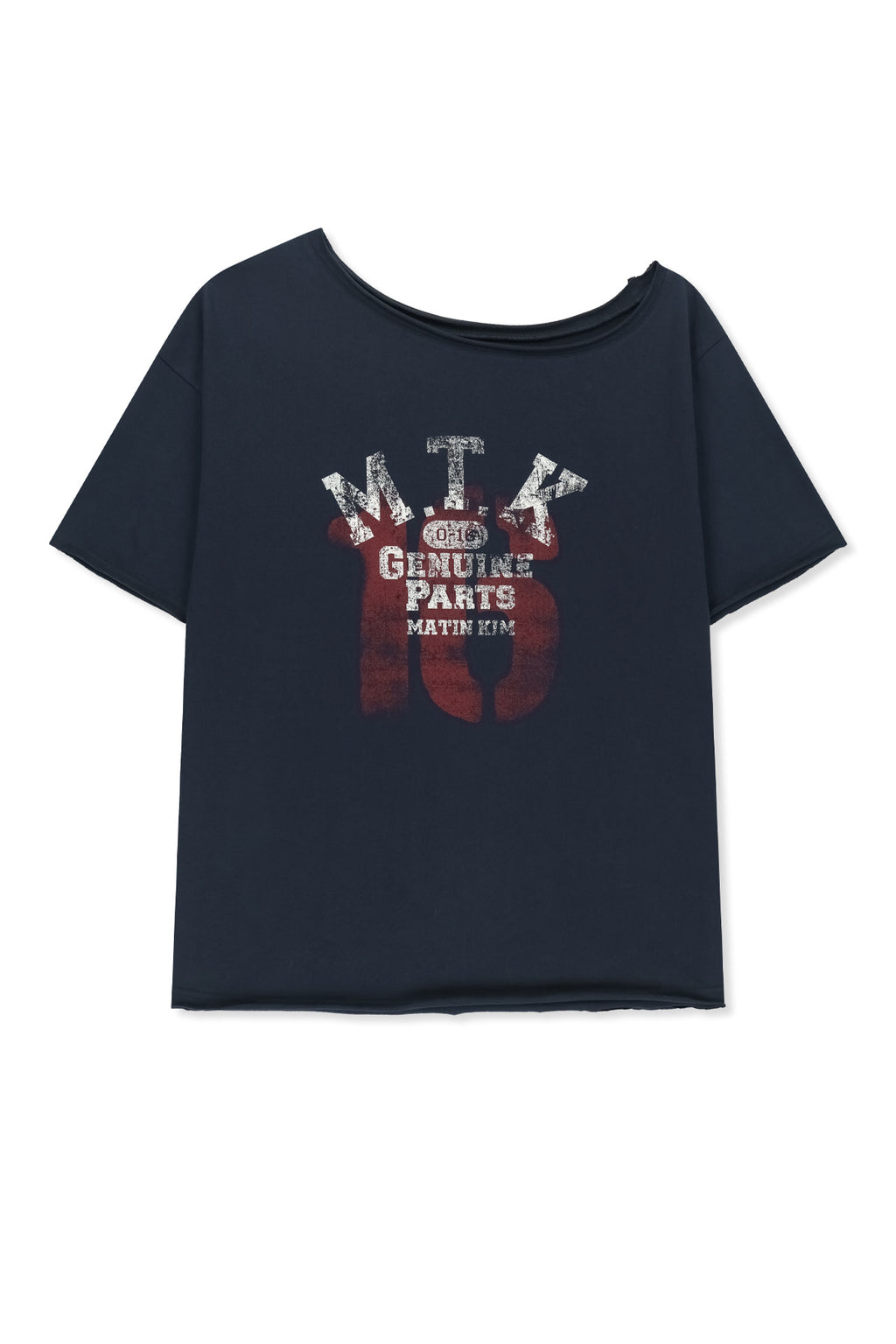 Matinkim Mtk 16 Graffiti Logo Asymmetric Top IN Navy