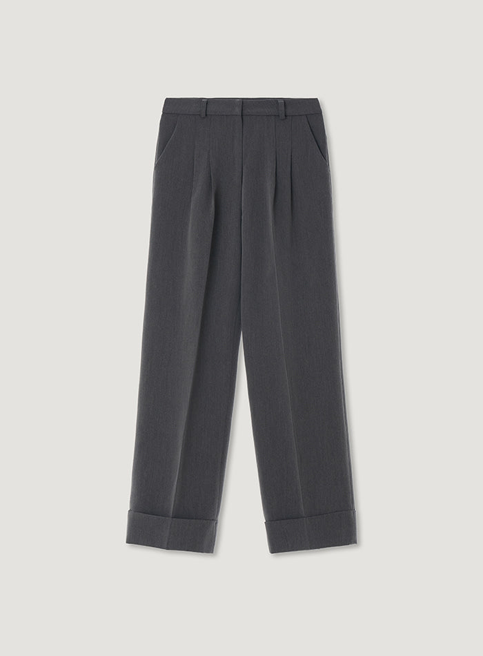 Mango Maniplease Tuck Wide Slacks Ver.2