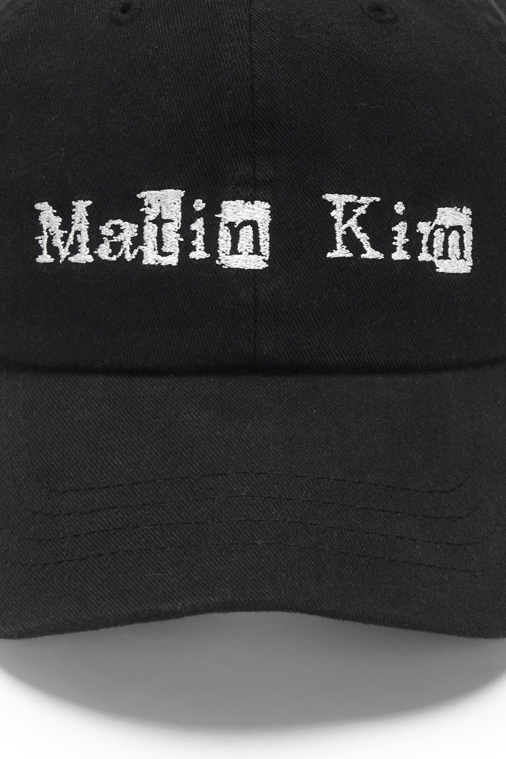 [matinkim] LOGO SCRAP BALL CAP IN BLACK