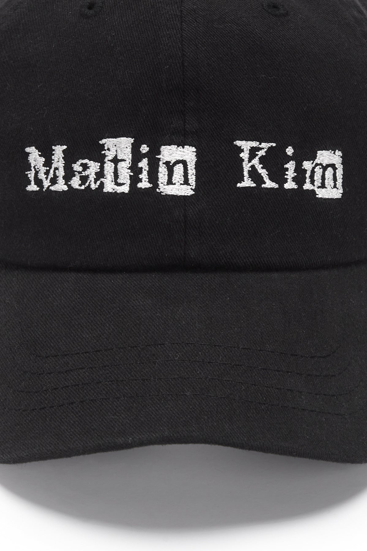 [matinkim] LOGO SCRAP BALL CAP IN BLACK