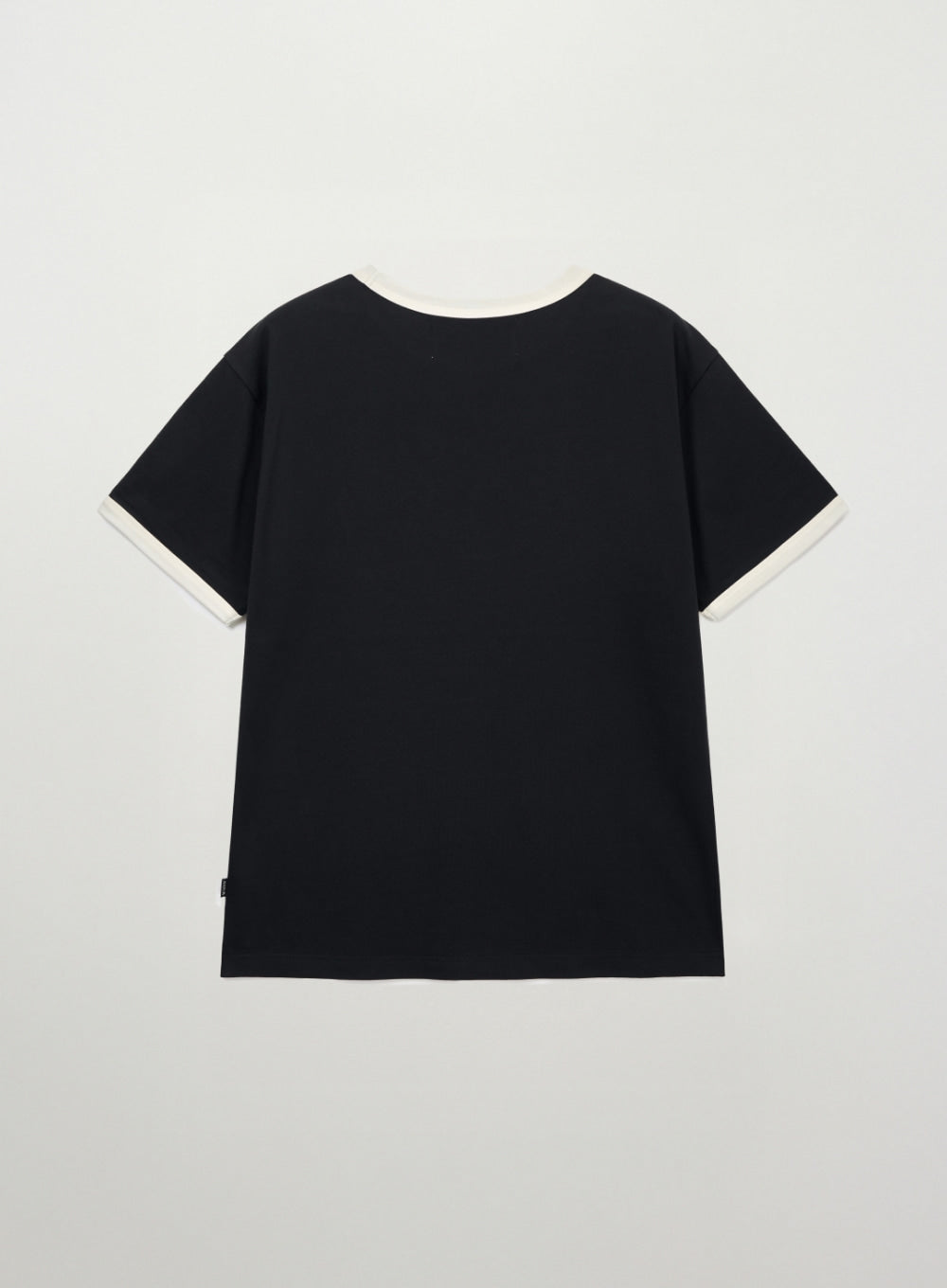 Satur Arch Logo Ringer T-Shirt - Black