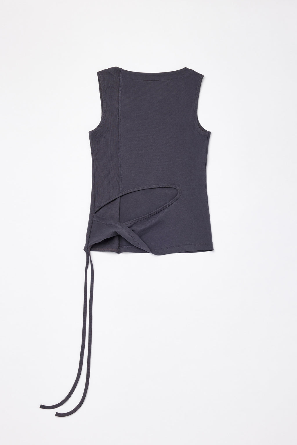 Matinkim Matin Kim Back Twist Unbalance Jersey Sleeveless IN Charcoal
