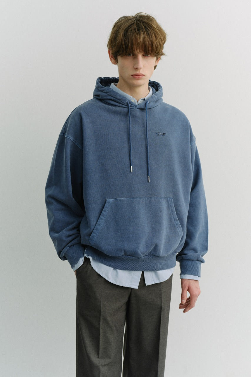 Dunst Unisex Garment Dyed Hoodie Blue