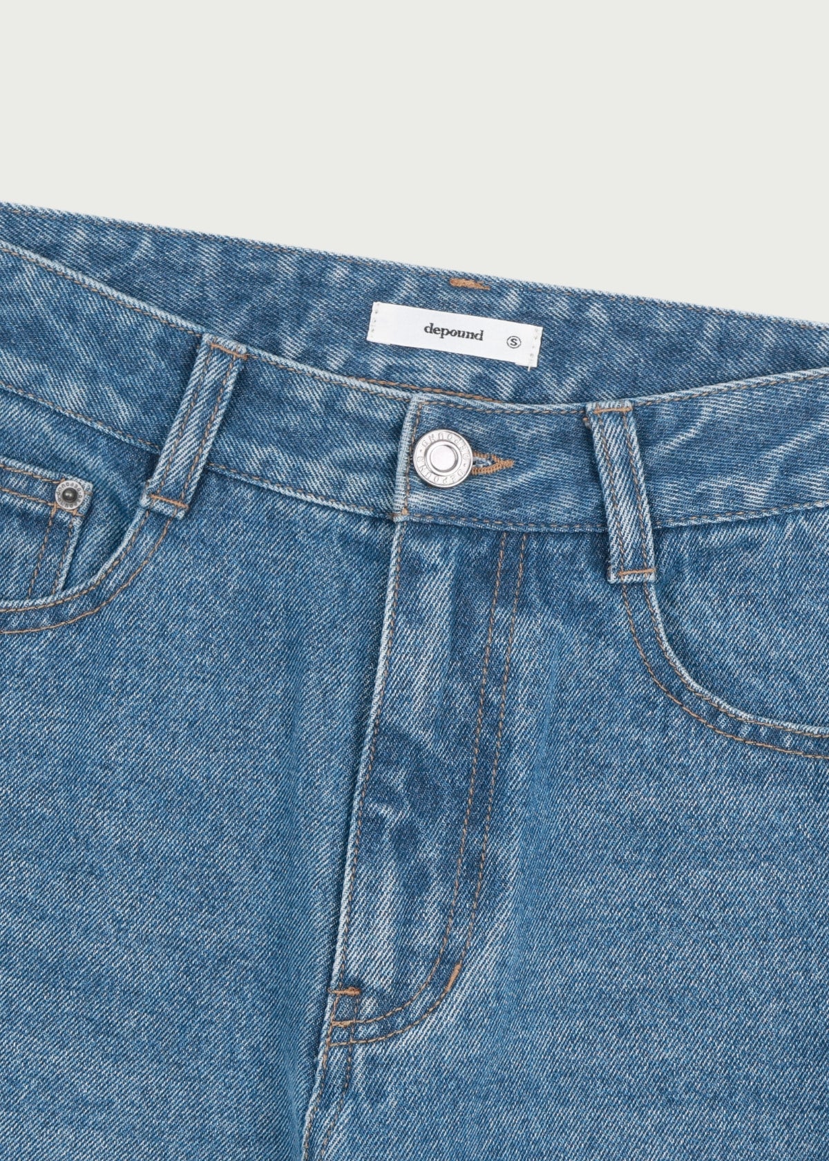 Depound classic straight denim pants - blue