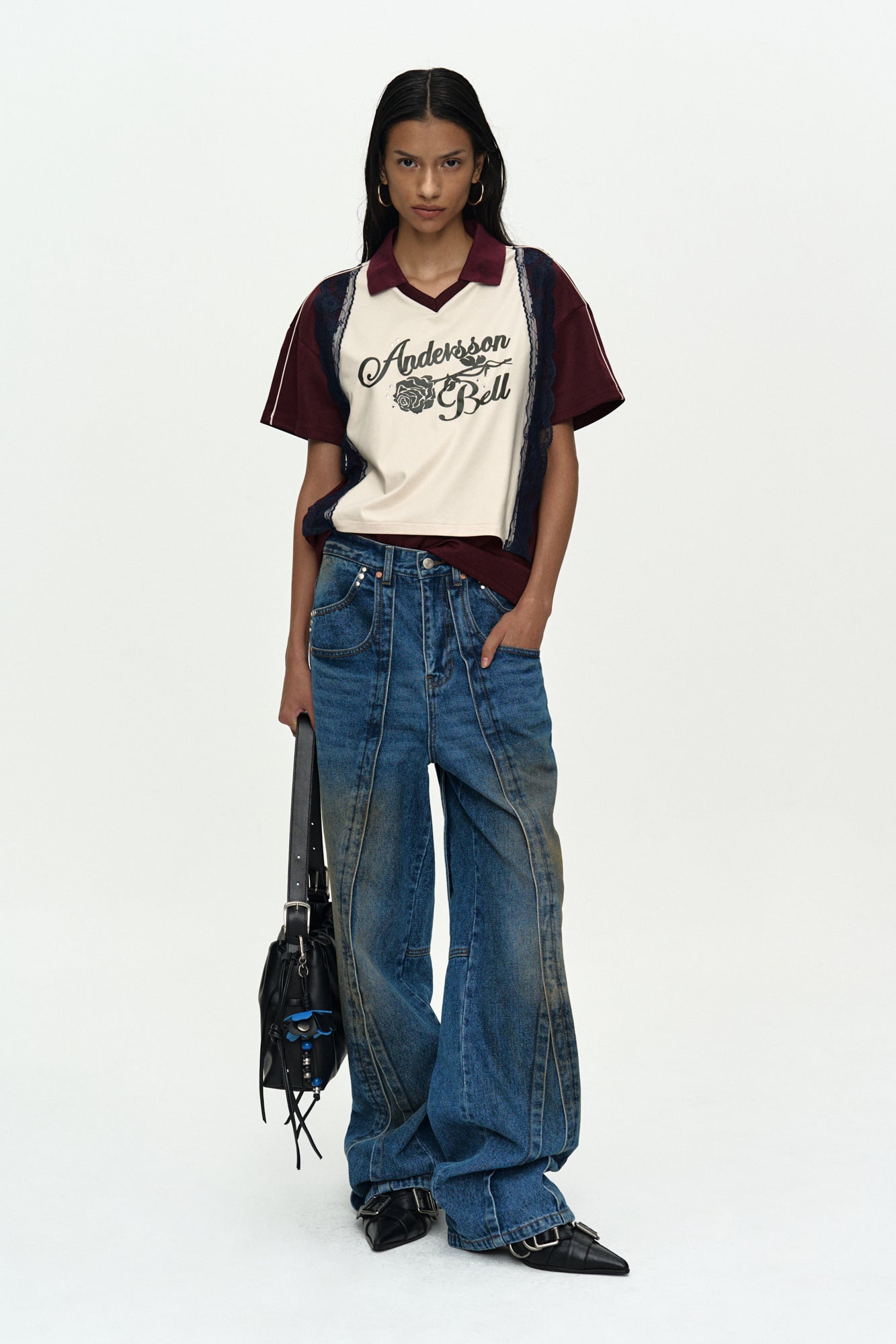 Andersson Bell Unisex Layered Wide-Leg Jeans