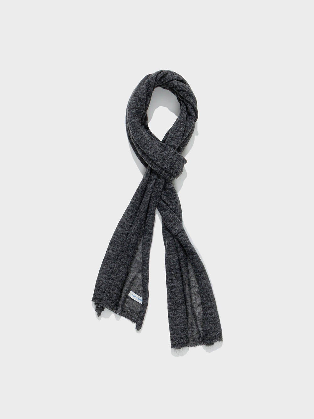 Low Classic Mohair Blend Muffler Charcoal Melange