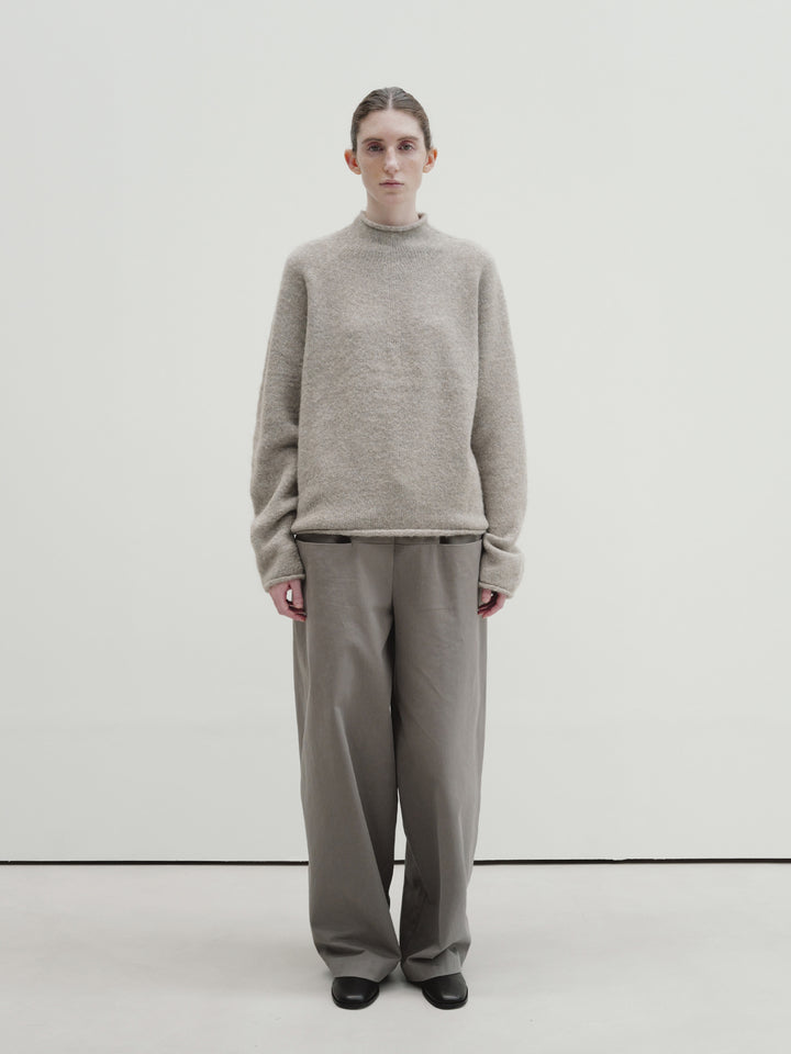 Moia low pocket pants (ash gray)