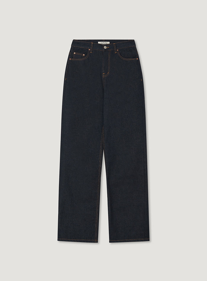 Mango Maniplease Ollo Selvage Jeans Dark Blue