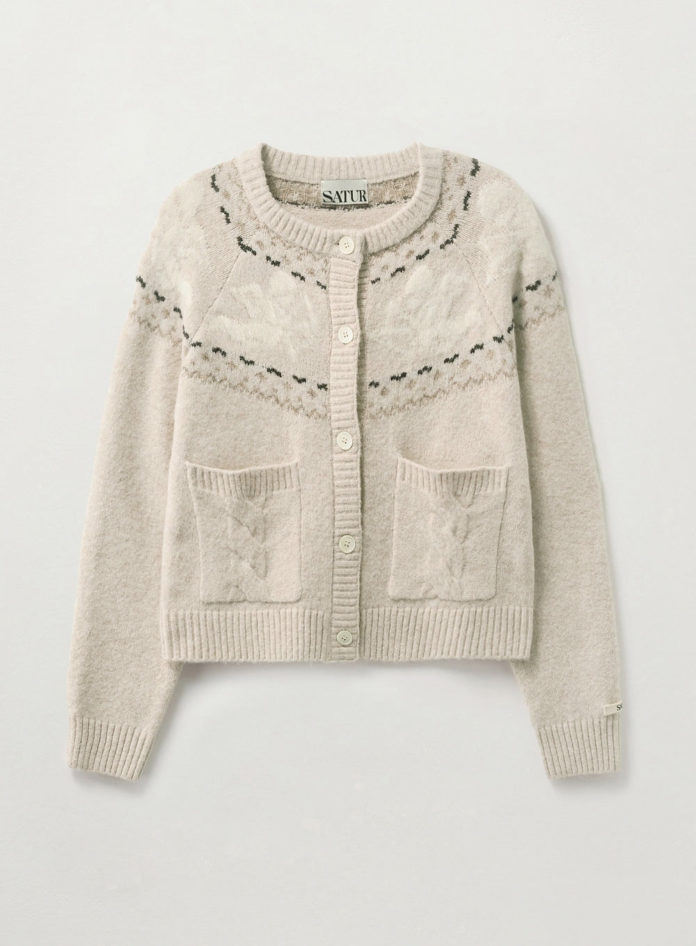 [satur] (W) Holiday Angel Knit Cardigan - Cream