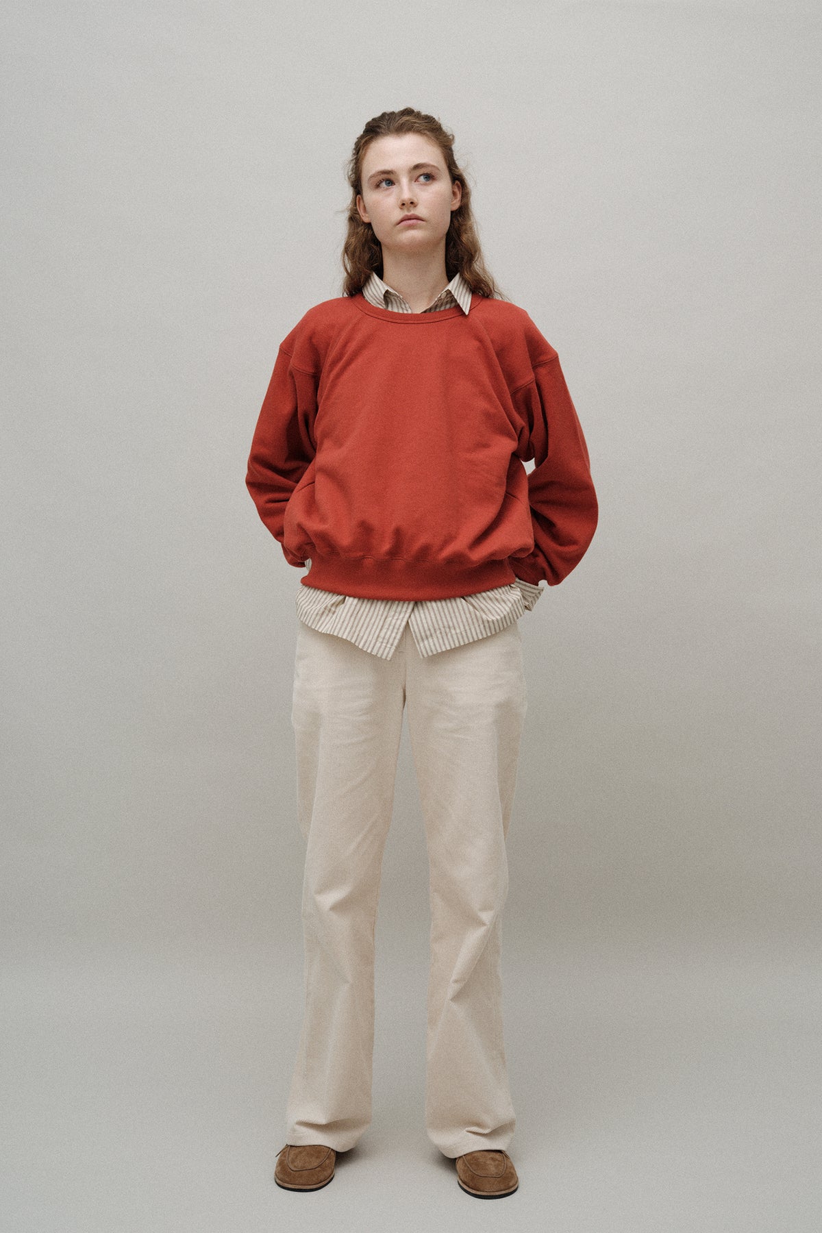 Nothing Written Cotton crewneck sweatshirt (Vintage brick)