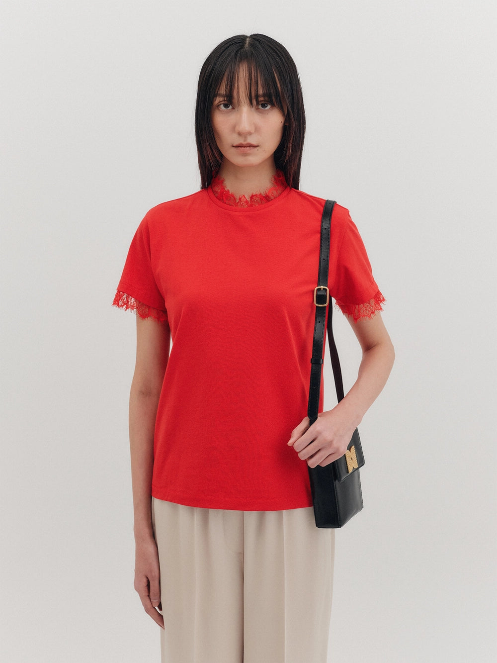 EENK Lace T-shirt - Red