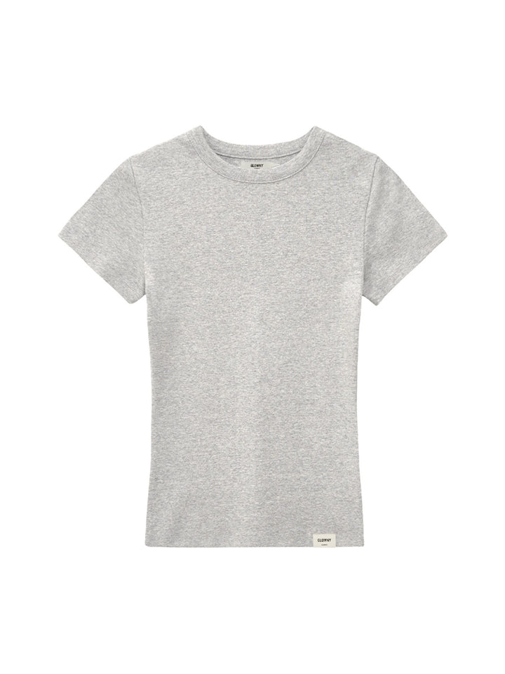 GLOWNY G Classic Fitted Tee (Melange Gray)