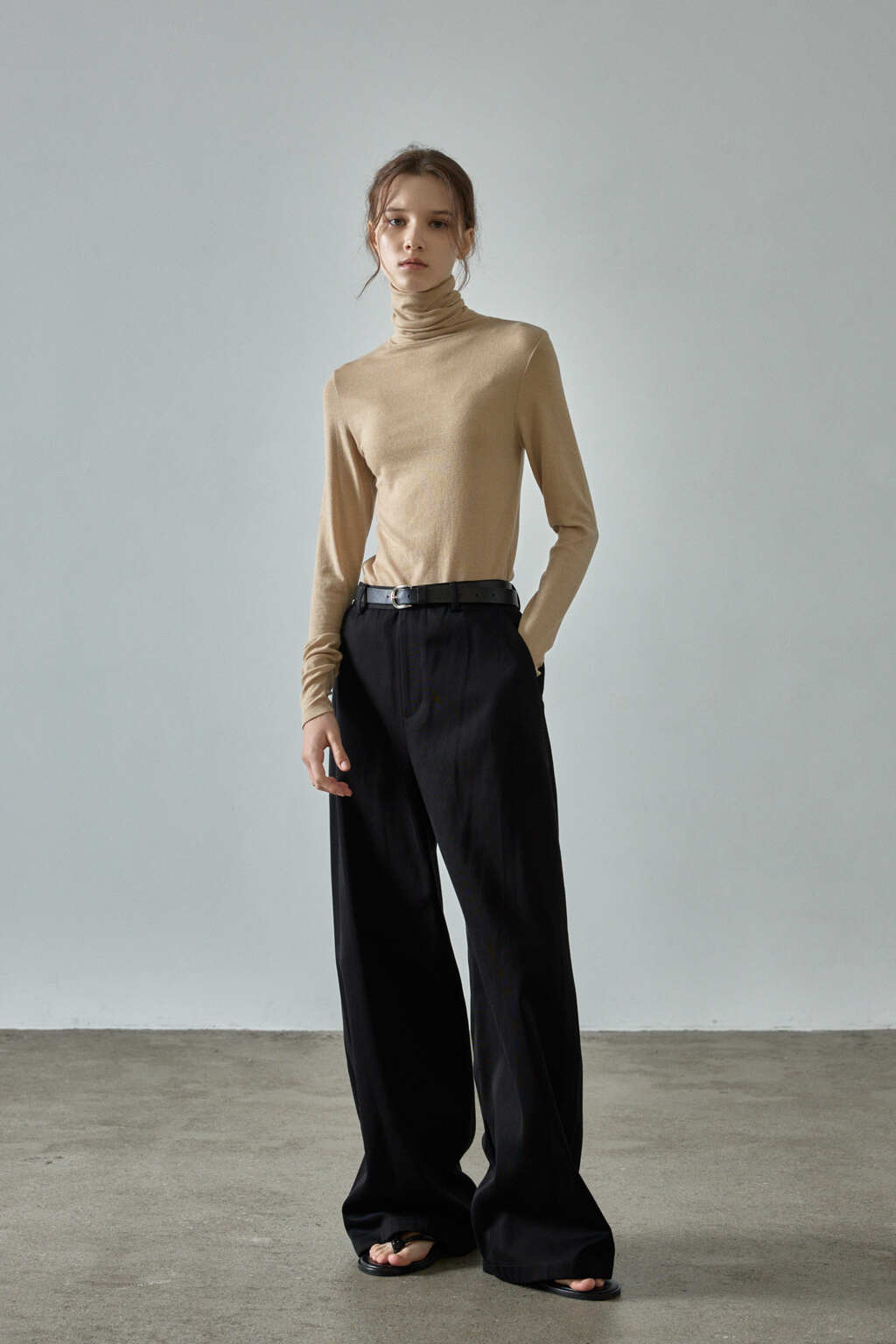 Facade Pattern Relaxed Cotton Pants black