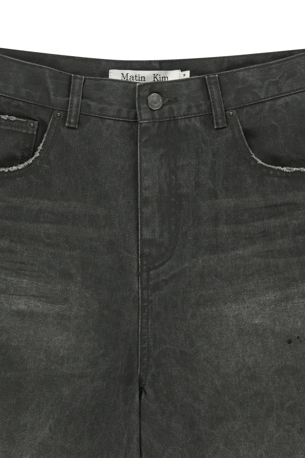 Matinkim Carpenter Bermuda Denim Pants IN Charcoal