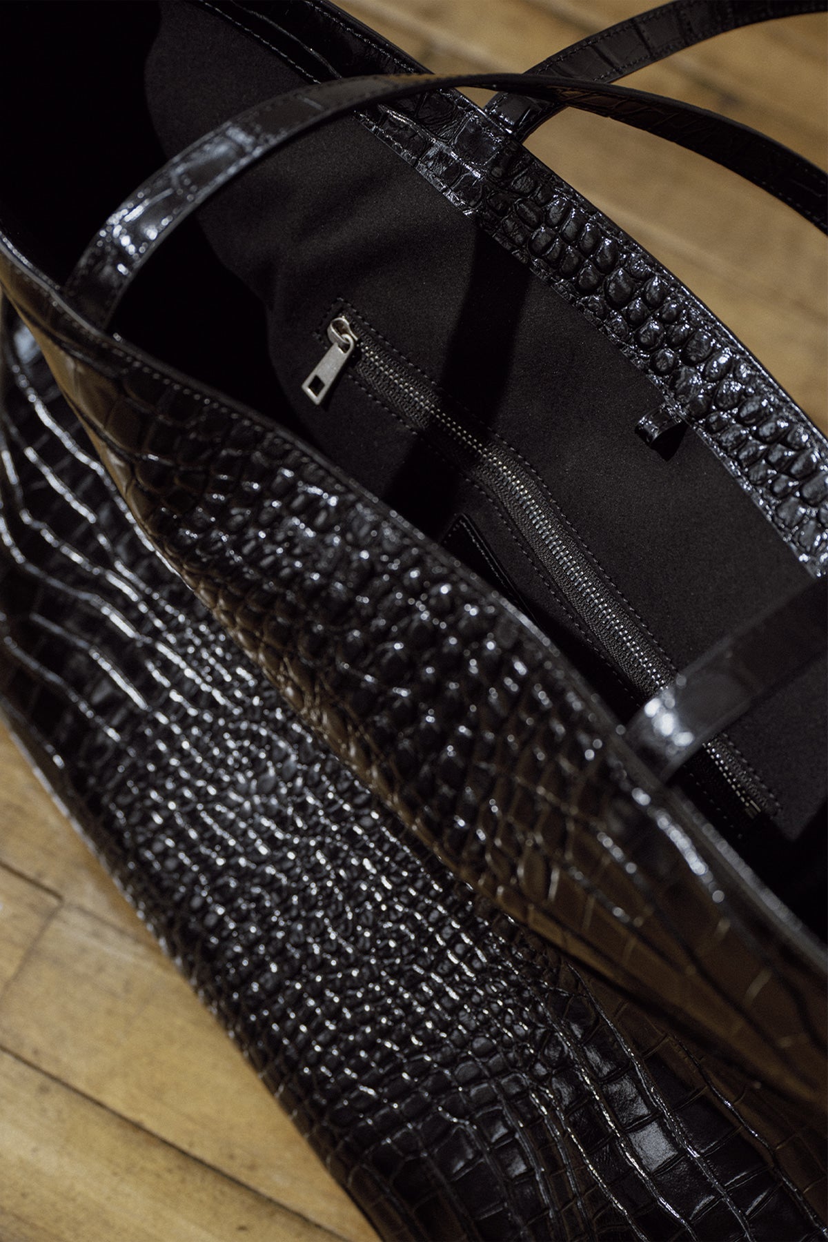 Overdueflair Overdue Croco Shoulder Bag Black